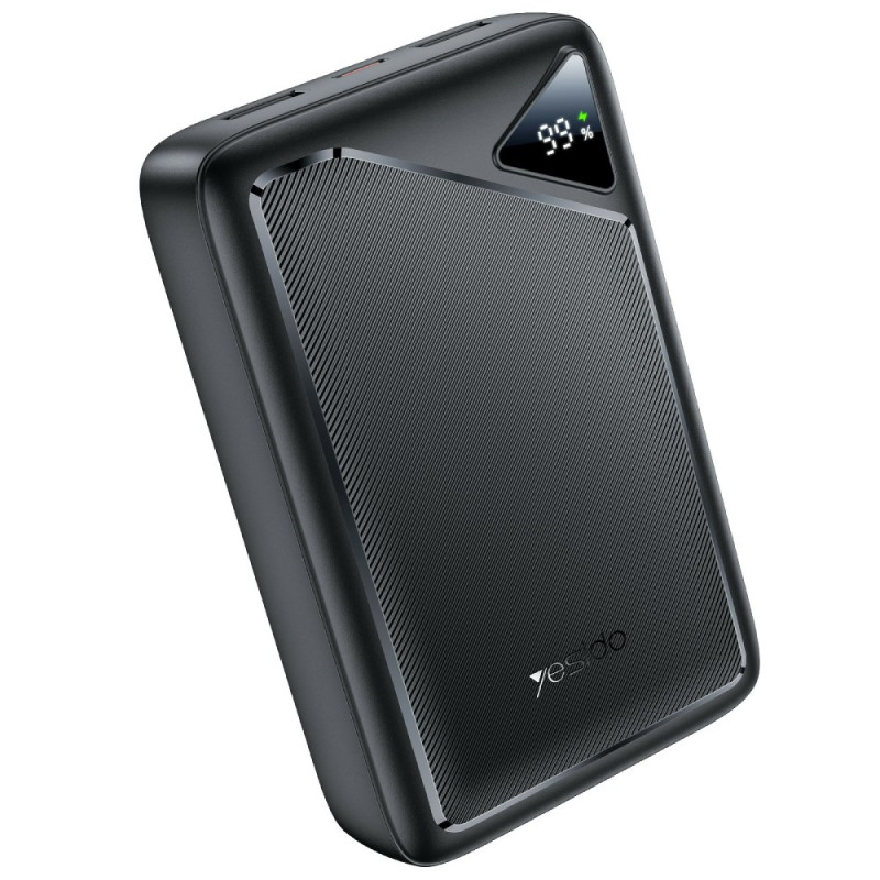 Batterie Externe 20000mAh 2.4A 3 Ports (2 USB-A + 1 Type-C) Écran Numérique YESIDO