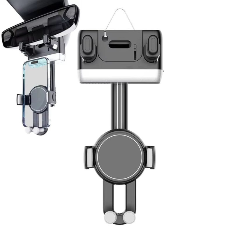 Support Téléphone Rétroviseur Rotation 360° Ajustable pour Navigation Automobile