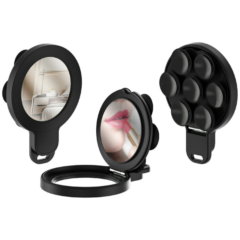 Support à Ventouse Compatible MagSafe avec Miroir Intégré