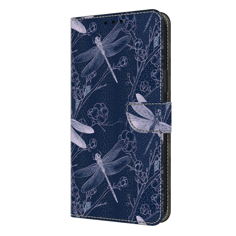 Housse Samsung Galaxy S26 Plus Libellules sur Fond Bleu