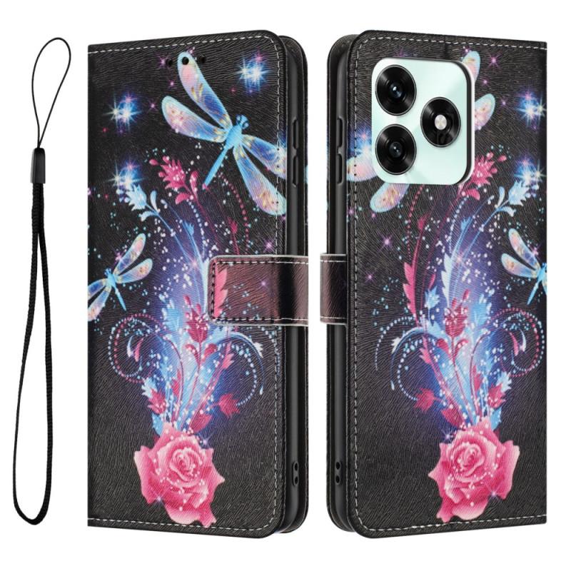 Housse Honor X5c Plus Motif Libellules