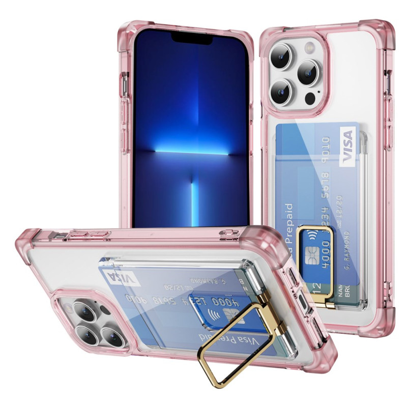 Coque iPhone 13 Pro Transparente Support et Porte-Cartes