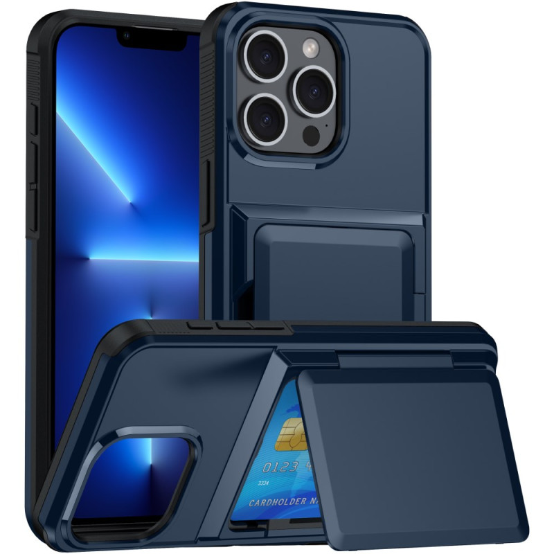 Coque iPhone 13 Pro Porte-Cartes et Support Intégré Effet Métal