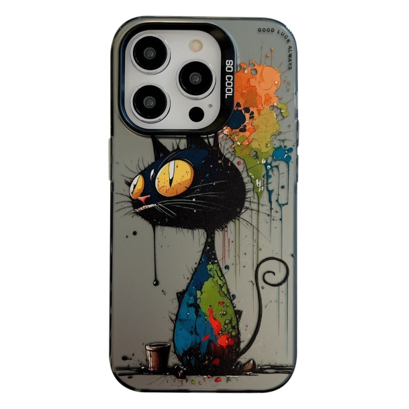 Coque iPhone 13 Pro Chat Noir Graffiti