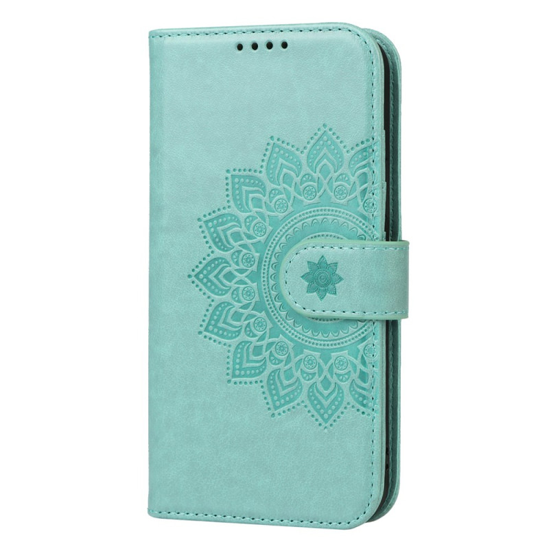 Housse iPhone 13 Pro Fleur Mandala avec Lanière