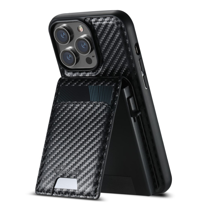 Coque iPhone 13 Pro Max MagSafe Fibre Carbone Porte-Cartes