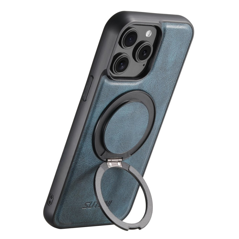 Coque Phone 13 Pro Max MagSafe Support Rotatif Effet Cuir