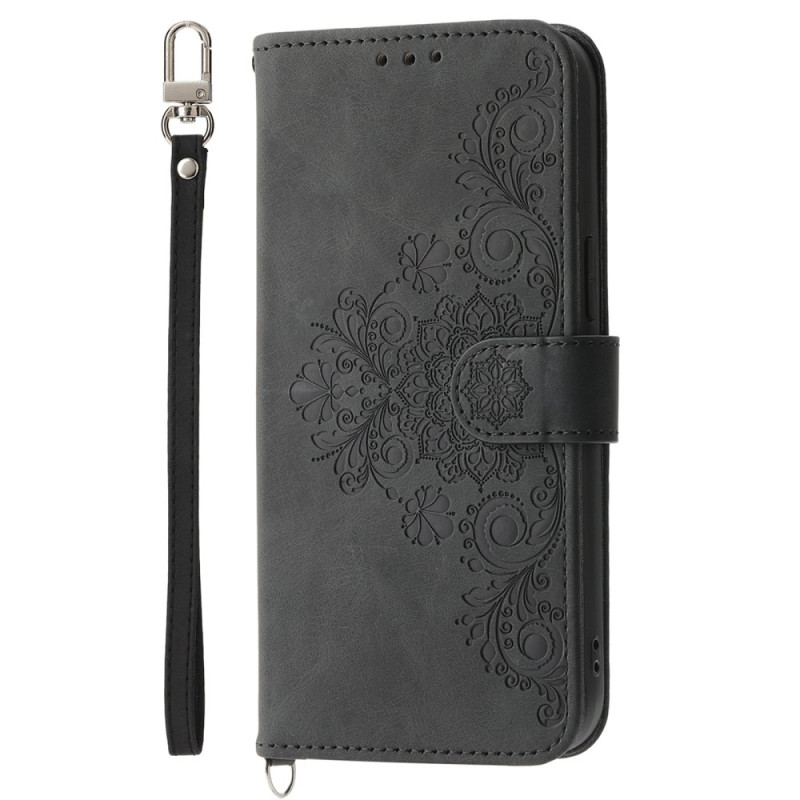 Housse iPhone 13 Pro Max Effet Daim avec Sangles