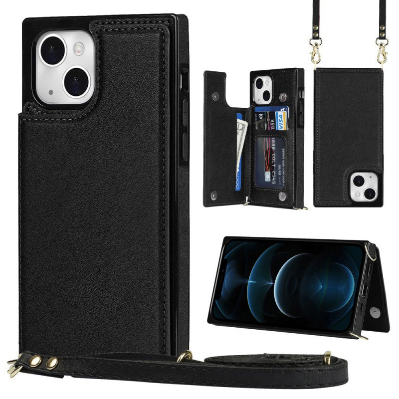 Coque iPhone 13 Mini Portefeuille RFID et Bandoulière