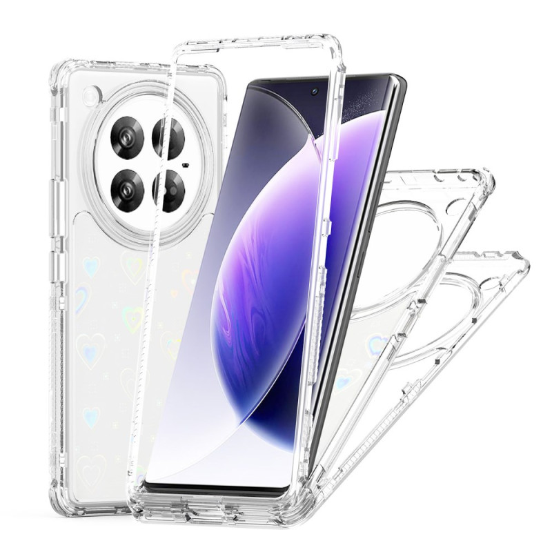 Coque Infinix Zero 40 5G / 4G Transparente Hybride avec Film Holographique Motif Cœurs