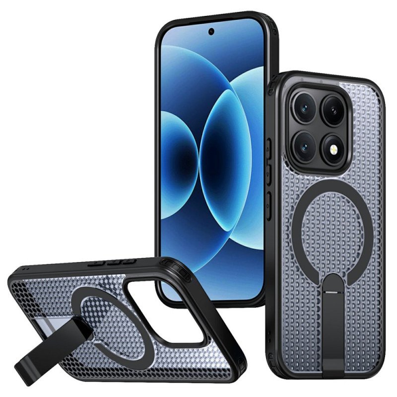 Coque Xiaomi 17 Magnétique Texture Quadrillée avec Béquille