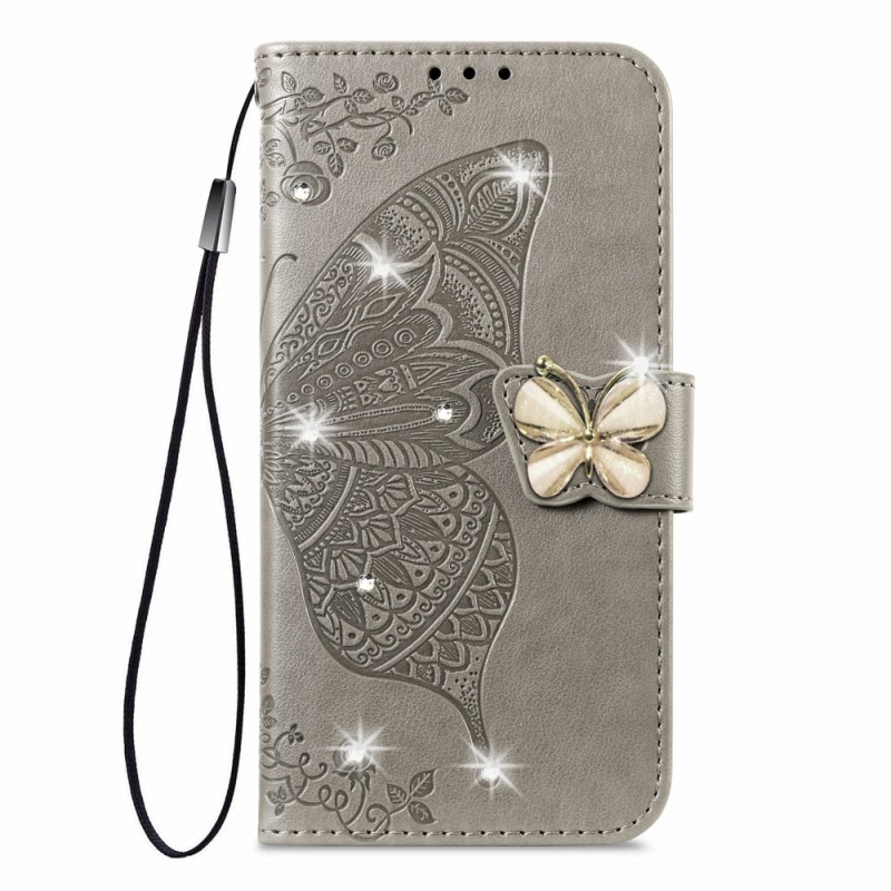 Housse Xiaomi 17 Papillon 3D et Strass