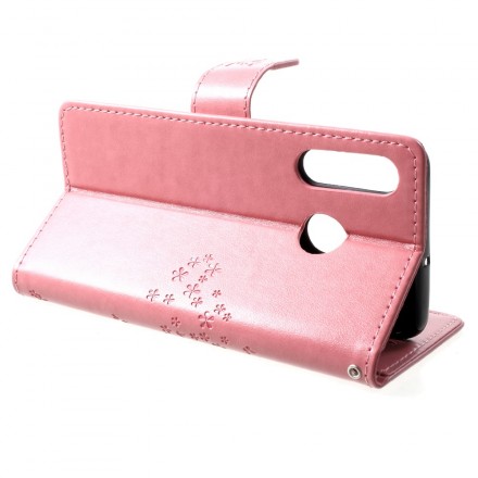 Housse Huawei P30 Lite Arbre et Hiboux à Lanière