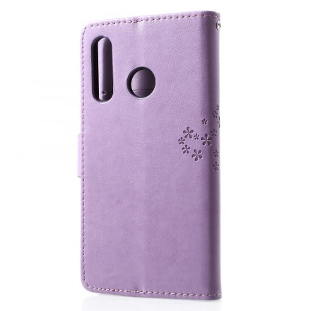 Housse Huawei P30 Lite Arbre et Hiboux à Lanière