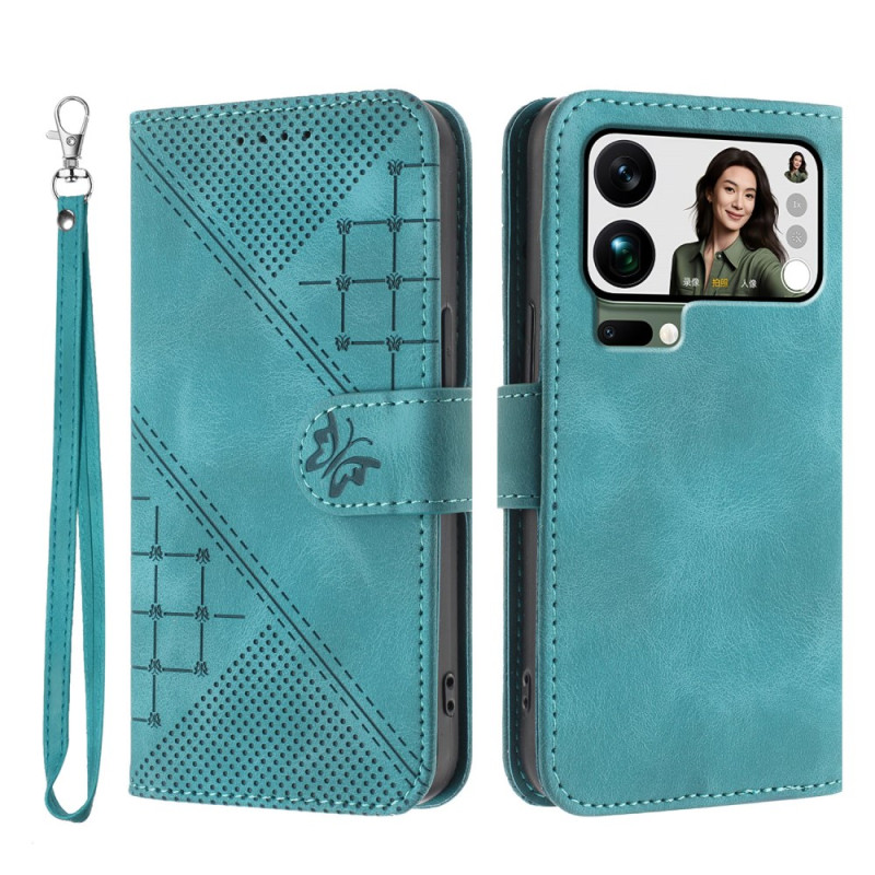 Housse Xiaomi 17 Pro Max Papillon et Design Géométrique