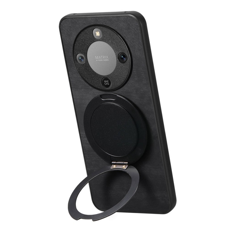 Coque Honor Magic 8 Lite Effet Daim Support Rotatif