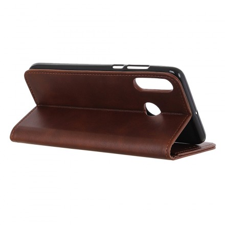 Flip Cover Huawei P30 Lite Cuir Fendu Flip Cover Huawei P30 Lite Cuir Fendu