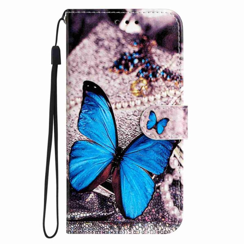 Housse Honor Magic 8 Lite Papillon Bleu