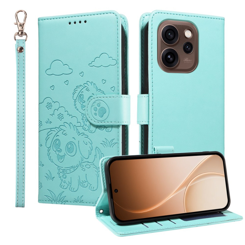 Housse Oppo Reno 15 Pro 5G Portefeuille Design Chien