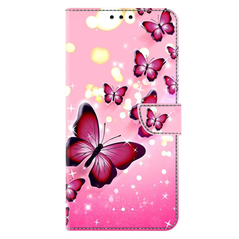 Housse Samsung Galaxy A37 5G Papillons Roses
