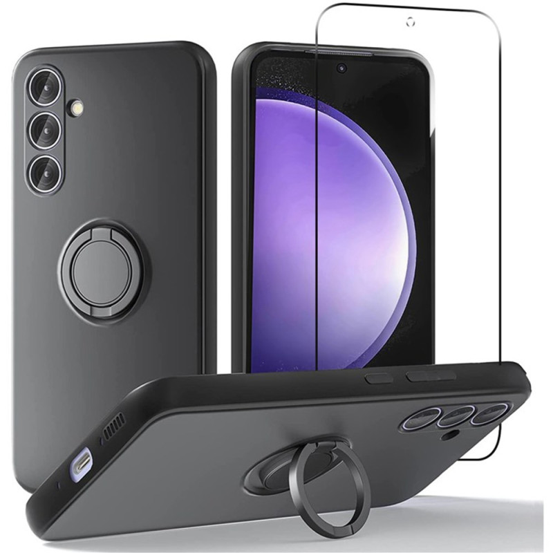 Coque Samsung Galaxy A37 5G Anneau-Support et Protecteur Écran