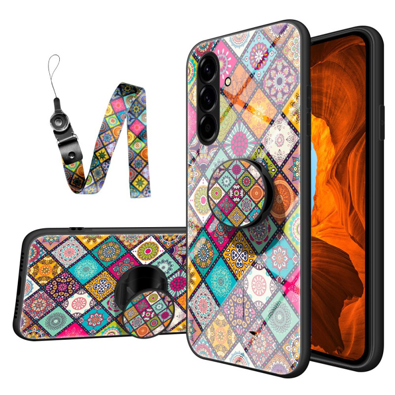 Coque Samsung Galaxy A37 5G Support et Lanière Patchwork
