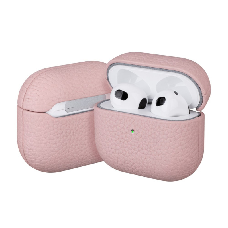 Coque AirPods Pro 3 Cuir Véritable Texture Litchi