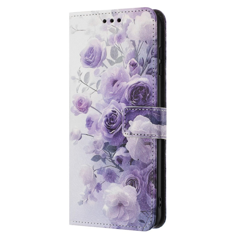 Housse Xiaomi Redmi A3 / A3X / Poco C61 Roses Violettes