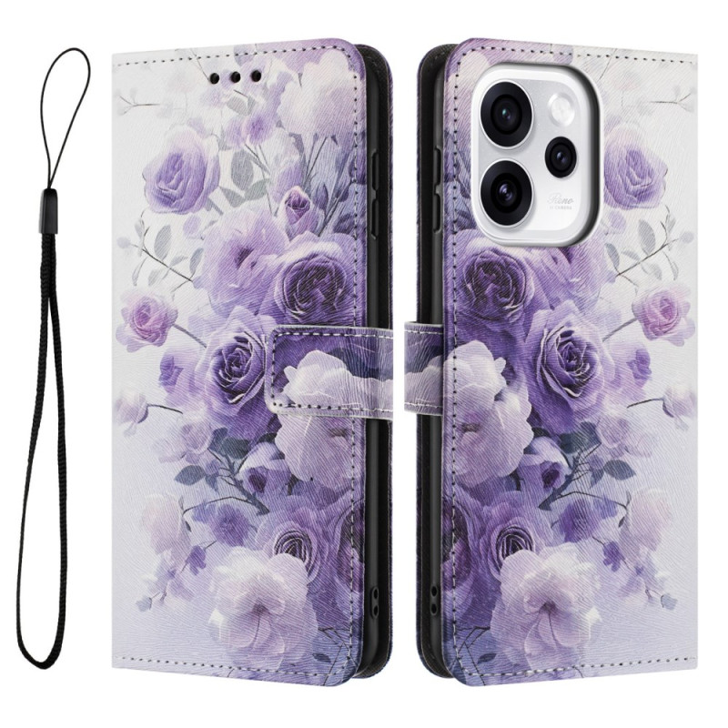 Housse Oppo Reno 15 F 5G Roses Violettes