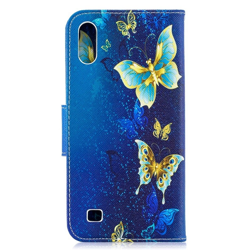 Housse Samsung Galaxy A10 Papillons Dorés Housse Samsung Galaxy A10 Papillons Dorés