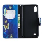 Housse Samsung Galaxy A10 Papillons Dorés Housse Samsung Galaxy A10 Papillons Dorés