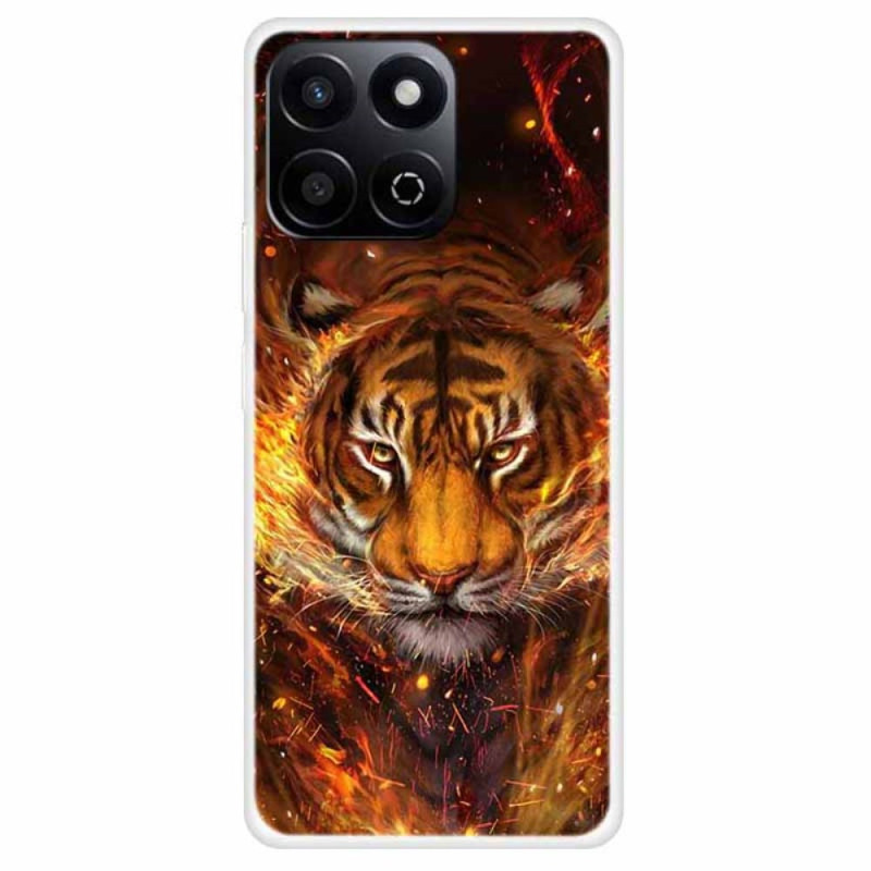Coque Honor X7c 5G / 4G / 200 Smart 5G Tigre Flamme