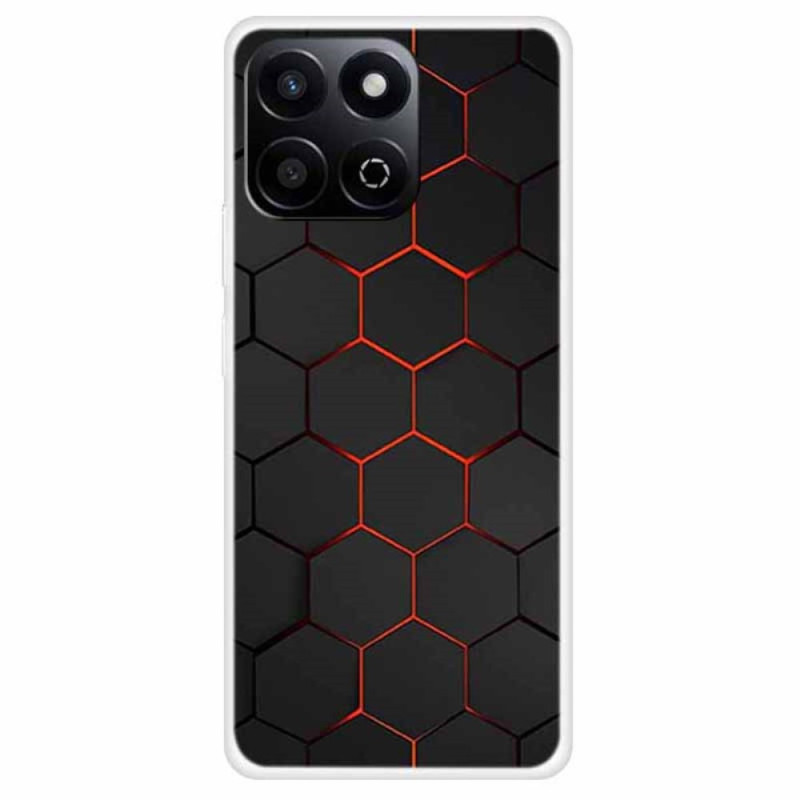 Coque Honor X7c 5G / 4G / 200 Smart 5G Nid d'Abeille Rouge