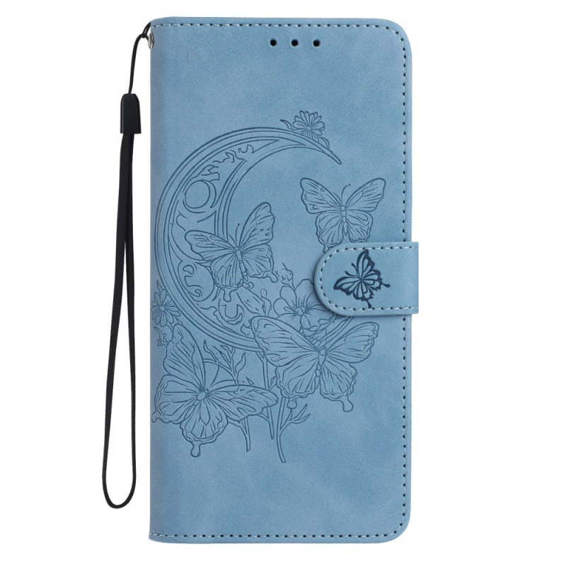 Housse Honor X7c 5G / 4G / 200 Smart 5G Papillons et Fleurs Gravés
