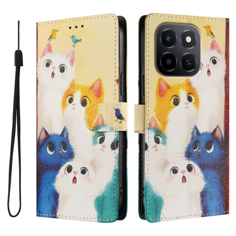 Housse Honor X5b / X5b Plus / X6c 4G Chats Colorés
