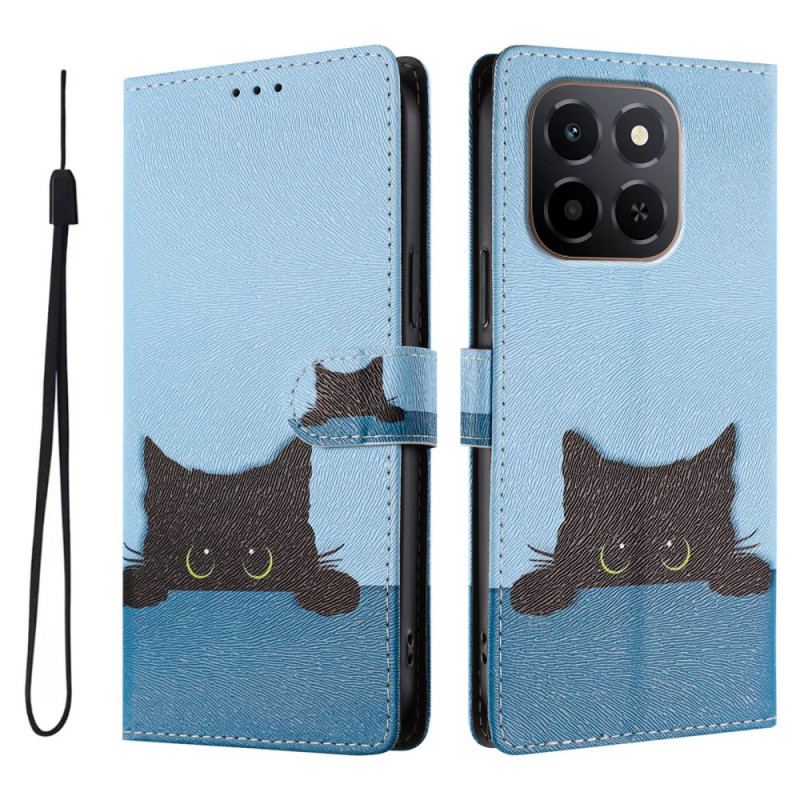 Housse Honor X6c 4G / X5b / X5b Plus Chat Noir