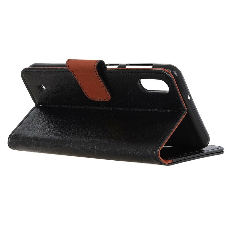 Housse Samsung Galaxy A10 Effet Cuir Brillant Chic