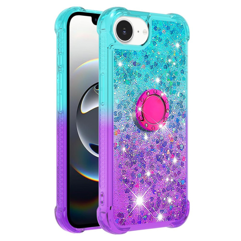 Coque iPhone 17E / 16E Gradient Paillettes avec Support