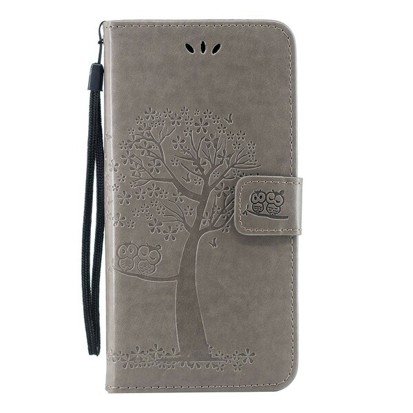 Housse Huawei P Smart Z Arbre et Hiboux à Lanière