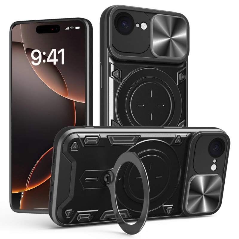Coque iPhone 17E / 16E Support Magnétique et Fenêtre Coulissante