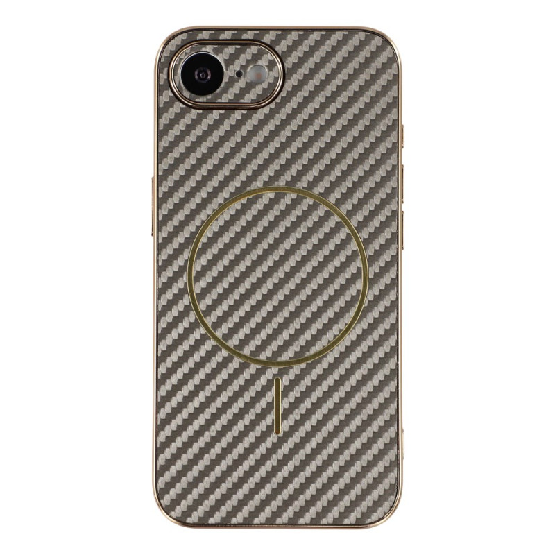 Coque iPhone 17E / 16E Texture Fibre de Carbone et Finition Électrolytique