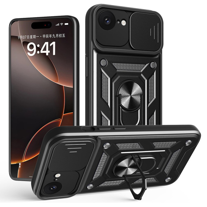 Coque iPhone 17E / 16E Béquille et Protection Caméra Coulissante