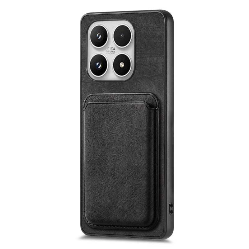 Coque Xiaomi 17 Magnétique Effet Daim avec Porte-Cartes Détachable