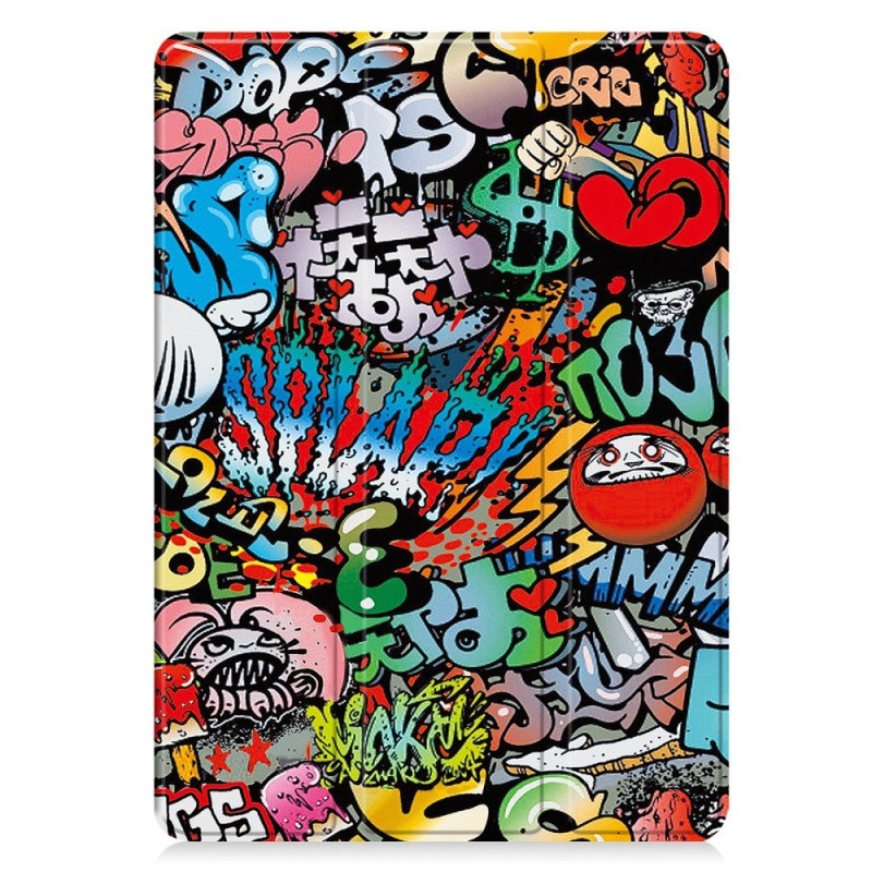 Smart Case Samsung Galaxy Tab A11 Plus / A9 Plus Porte-Stylet Motif Graffiti