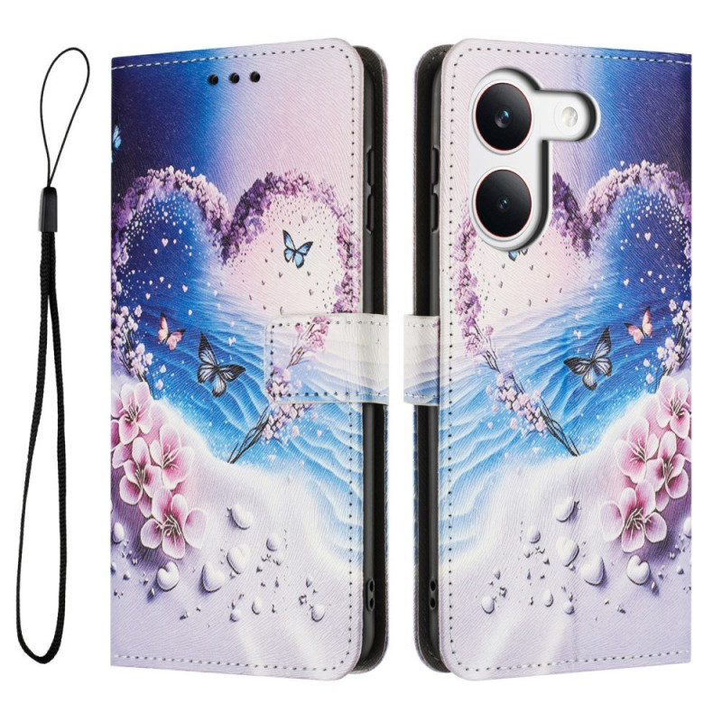 Housse Poco X8 Pro 5G Motif Cœur Papillons