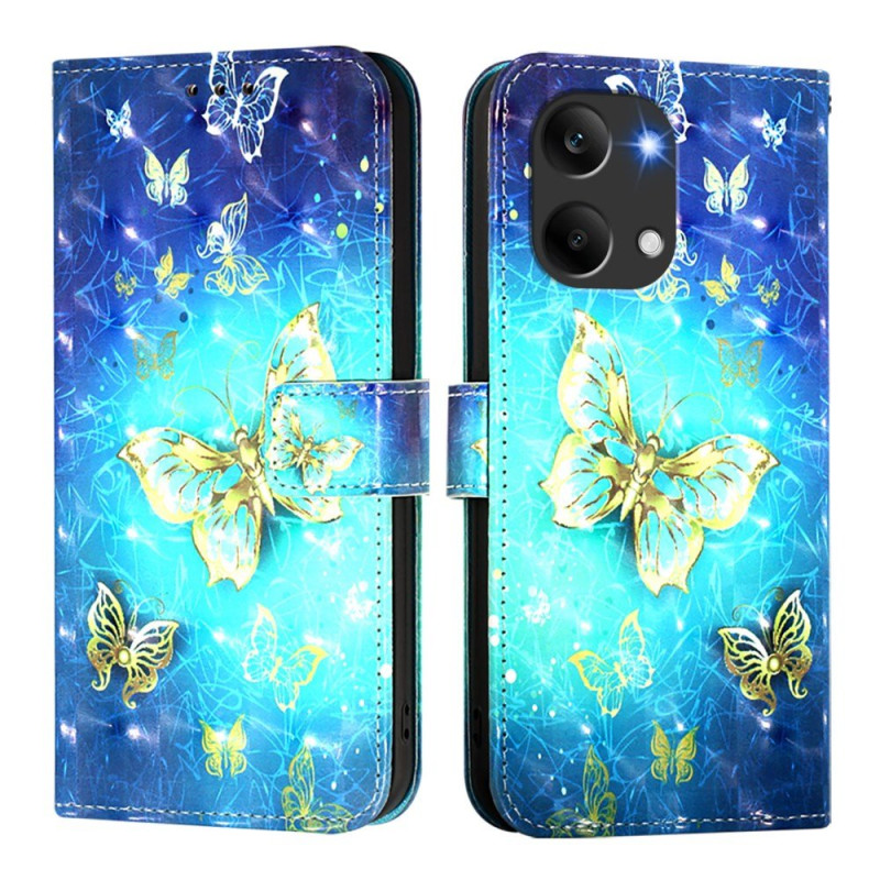 Housse Poco X8 Pro Max 5G Papillons Dorés