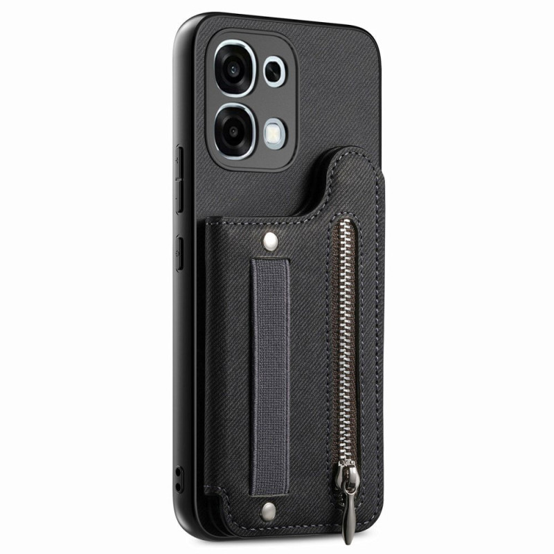 Coque Oppo A6 5G Portefeuille Anti-RFID avec Dragonne
