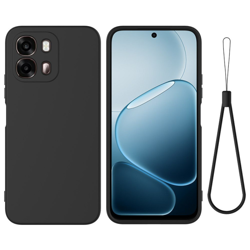 Coque Oppo A6 5G Silicone Liquide à Lanière