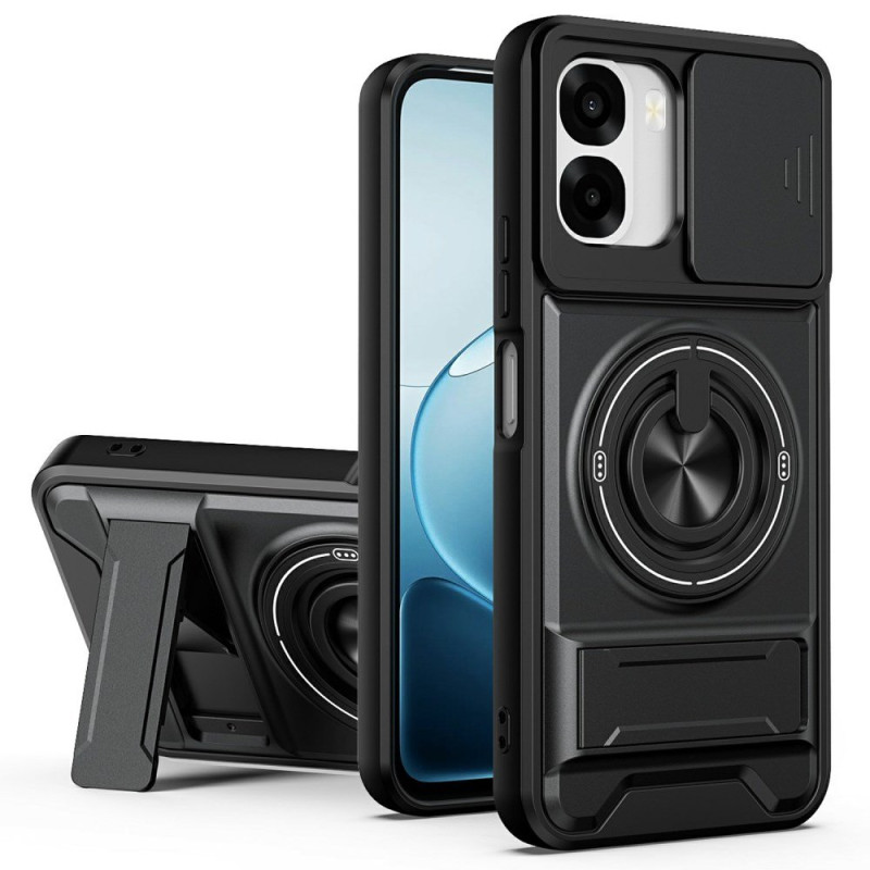 Coque Oppo A6X 5G / 4G Anneau-Support Pliable et Cache Objectif