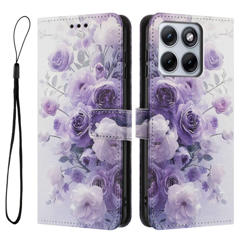 Housse Motorola Edge 70 Fusion Roses Violettes